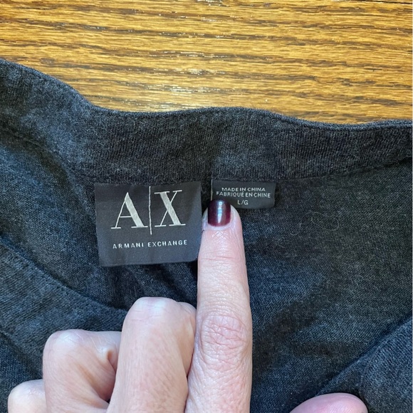 Armani Exchange Gray Bedazzled Women's Shirt - Picture 3 of 8